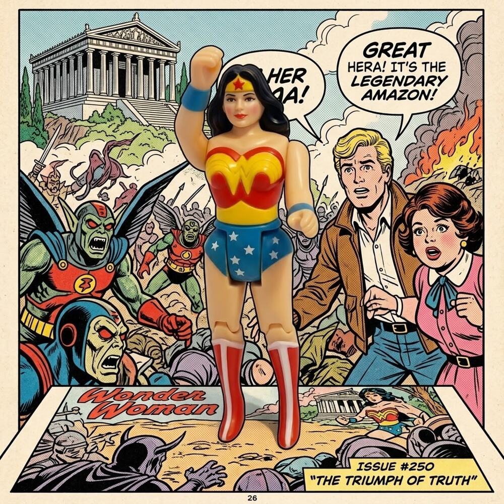 1989 Vintage Toybiz DC Super Hero 4" WONDER WOMAN Action Figure.